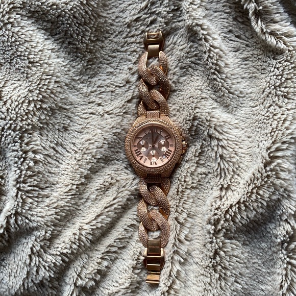 Michael Kors Rose Gold Diamond link Watch - Picture 2 of 4